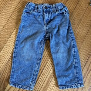 OshKosh‎ B'gosh Toddler Boy's Straight Adjust Waist Jeans Blue Size 18 Month EUC